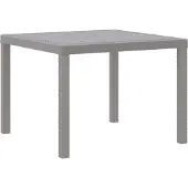 Syfax Gartentisch Hellgrau 100 x 100 x 73 cm Poly-Rattan