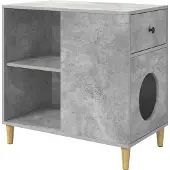 Syfax Katzenhaus Betongrau 72 x 42,5 x 70 cm Holzwerkstoff