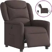 Syfax Relaxsessel Elektrisch Dunkelbraun Stoff