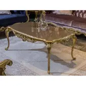 AEA Goldener Couchtisch Beistelltisch Kaffeetisch Design Tisch Wohnzimmer Tische