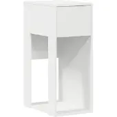 Syfax Computerschrank mit Schublade Weiß 30x44x74 cm