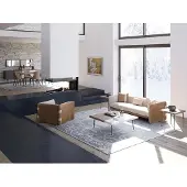 AEA Komplett 5tlg Möbel Dreisitzer Sofa Luxus Sessel Modern Holz Couchtisch