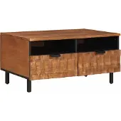 Syfax Couchtisch Braun 80 x 54 x 40 cm Massivholz Mango