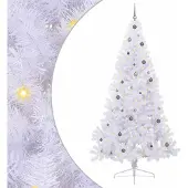 Syfax Künstlicher Weihnachtsbaum Weiß 240 cm PVC und Stahl