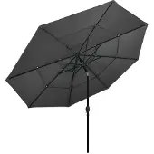 Syfax Sonnenschirm mit Aluminium-Mast 3-lagig Anthrazit 3,5 m