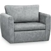 Beautysofa Schlafsessel KAMEL, Grau, Loungesessel mit Bettfunktion, Bettkasten, Veloursstoff, Haustierfreundlich