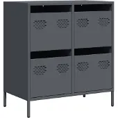 Syfax Sideboard Anthrazit 68x39x73,5 cm Kaltgewalzter Stahl