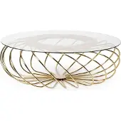 AEA Edelstahl Couchtisch mit Glasplatte modern und elegant