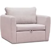 Beautysofa Schlafsessel LUNA, Rosa, Loungesessel mit Bettfunktion, Bettkasten, Veloursstoff