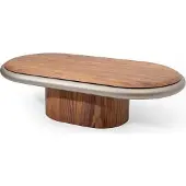 AEA Exklusive Luxus Wohnzimmer Oval Couchtisch Braun Farbe Modernen Holz
