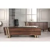 Xl Moebel Gmbh Schreibtisch Bürotisch Braun Edelstahl Büroeinrichtung Büro Holz Modern Tisch