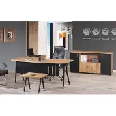 AEA Gruppe Büro Eckbürotisch Arbeitszimmermöbel Schrank 3tlg Holz Schwarz