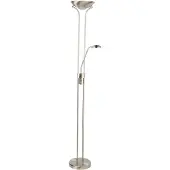 Searchlight LED-Stehleuchte Mother & Child, silber, Leselampe, dimmbar