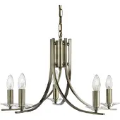 Searchlight Hängeleuchte Ascona 5-flammig altgold