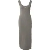 Adidas Shirtkleid ORIGINALS "ESS RIB DRESS", Damen, Gr. XL, N-Gr, grau (schwarz), Obermaterial: 95% Baumwolle, 5% Elasthan, Kleider Shirtkleid, ohne Verschluss, aus Baumwolle