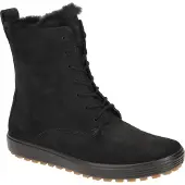 Ecco Schnürboots "SOFT 7 TRED W", Damen, Gr. 43, schwarz, Nubukleder, Schuhe Schnürboots, mit Warmfutter