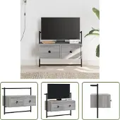 The Living Store TV-Wandschrank Grau Sonoma 60,5x30x51 cm Holzwerkstoff
