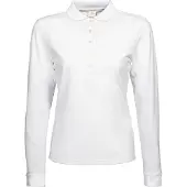 Tee Jays Damen Luxury Stretch Longsleeve / Polo-Shirt, Langarm BC3308 (3XL) (Weiß)