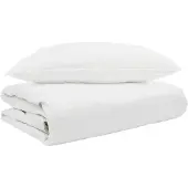 Syfax Sommerdecke mit Kissen 2 stk. Weiß Daunenfeder