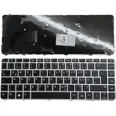 T-ProTek DEUTSCHE-Tastatur Schwarz , Silber Rahmen,Trackpoint für HP EliteBook 840 G3 T7N25AW