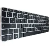 T-ProTek DEUTSCHE-Tastatur Schwarz , Silber Rahmen,Trackpoint für HP EliteBook 840 G3 W4Z94AW