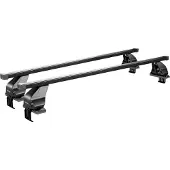 Menabo Omega | Dachträger Nissan - Almera (N15) 1995-2000 - Stahl - Länge 112 cm - Tragkraft 50 kg - 2er-Pack