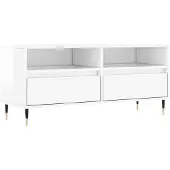 Syfax TV-Schrank Hochglanz-Weiß 100x34,5x44,5 cm Holzwerkstoff