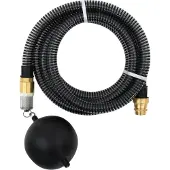 Syfax Saugschlauch mit Messing-Anschlüssen Schwarz 1,1" 5 m PVC