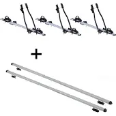 VDP 3x Fahrradträger SAGITTAR + Dachträger RAPID kompatibel mit Daewoo Matiz (5Türer) 98-07