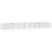 Syfax Gabionen-Hochbeet mit Hochbogen 600x100x50 cm Verzinktes Eisen