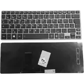 T-ProTek DEUTSCHE-Tastatur Silber Rahmen Beleuchtung,Trackpoint für Toshiba Portege Z30-B-15L