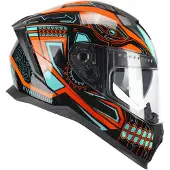 Cgm Integralhelm 311M BLAST Maya Schwarz Orange Glänzendes Blau größe L