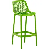CLP Barhocker Garten wetterfest Air, Gartenstuhl mit Lehne, Tresenstuhl wetterfest UV-beständig aus pflegeleichtem Kunststoff, bis 160 kg, Farbe: schlamm
