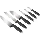 Berlinger Haus Messerset Matt Anthrazit 6-teilig - Kochmesser, Brotmesser, Santokumesser, Officemesser, Schälmesser & Mini Santokumesser