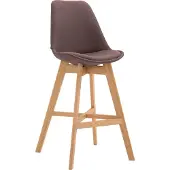 CLP Barhocker Cannes Stoff-Bezug I Holz-Gestell, Farbe: creme, Gestellfarbe: natur