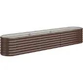 Syfax Hochbeet Verzinkter Stahl 224x40x36 cm Braun