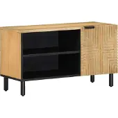 Syfax TV-Schrank Braun 80x31,5x46 cm Massivholz Mango