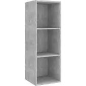 Syfax TV-Wandschrank Betongrau 37x37x107 cm Holzwerkstoff