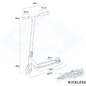 Schildkrot-Puppen Stunt Scooter KICKLESS Piano