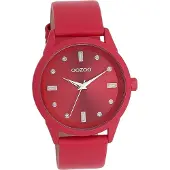 Oozoo Damen Armbanduhr pink Analog Timepieces Lederarmband D2UOC11286