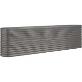 Syfax Hochbeet Verzinkter Stahl 260x40x68 cm Grau