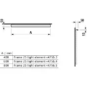 Laufen H4475639004501 LED-Leuchte horiz. Frame25 50x400x13