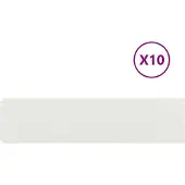 Syfax Rasenkanten 10 Stk. Weiß 25x103 cm Kaltgewalzter Stahl