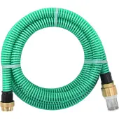 Syfax Saugschlauch mit Messing-Anschlüssen Grün 1,1" 5 m PVC