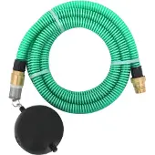Syfax Saugschlauch mit Messing-Anschlüssen Grün 1,1" 25 m PVC