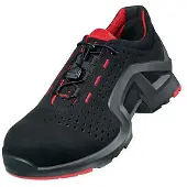 Uvex 8512, Unisex, Erwachsener, Sicherheitsschuhe, Schwarz, Grau, Rot, FO, S1, Schnürverschluss