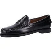 Sebago für Damen. 7001530 Klassische Leder-Mokassins Dan schwarz (41), Wohnung, 1 bis 3 cm, Keine, Lässig, Party