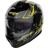 Nolan N80-8 Turbolence N-Com Helm, schwarz/grau/gelb, XS (55)