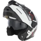 Acerbis Modular Helm P/J Rider Graphic Weiß Schwarz Rot Glänzend größe M