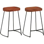 Syfax Gavin Barhocker 2 Stk. 45x40x63 cm Massivholz Mango